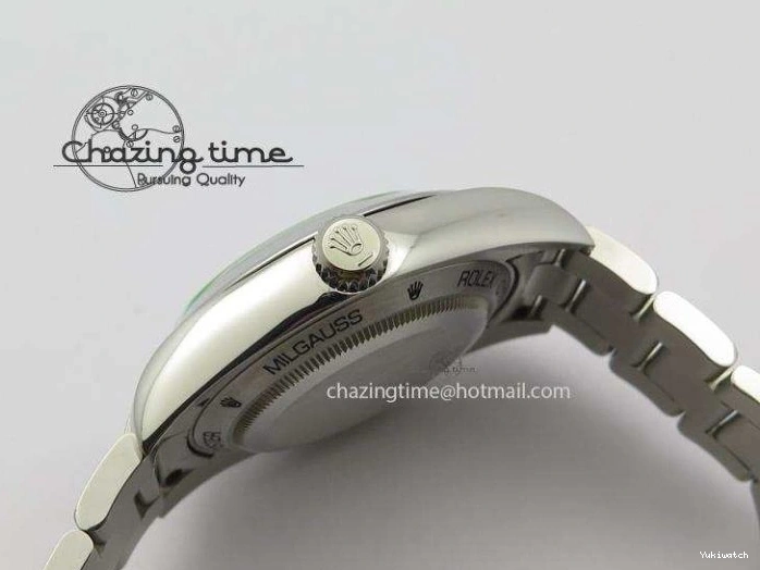 116400 On Bracelet 1:1 Green SS Black Sapphire SA3131 GV Milgauss JF Dial 0707